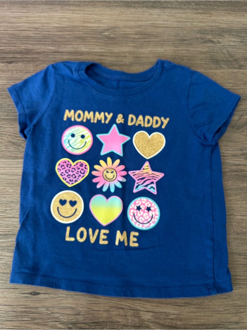 3/$12 Children’s Place Blue Mommy and Daddy Tee Girls Size 2T